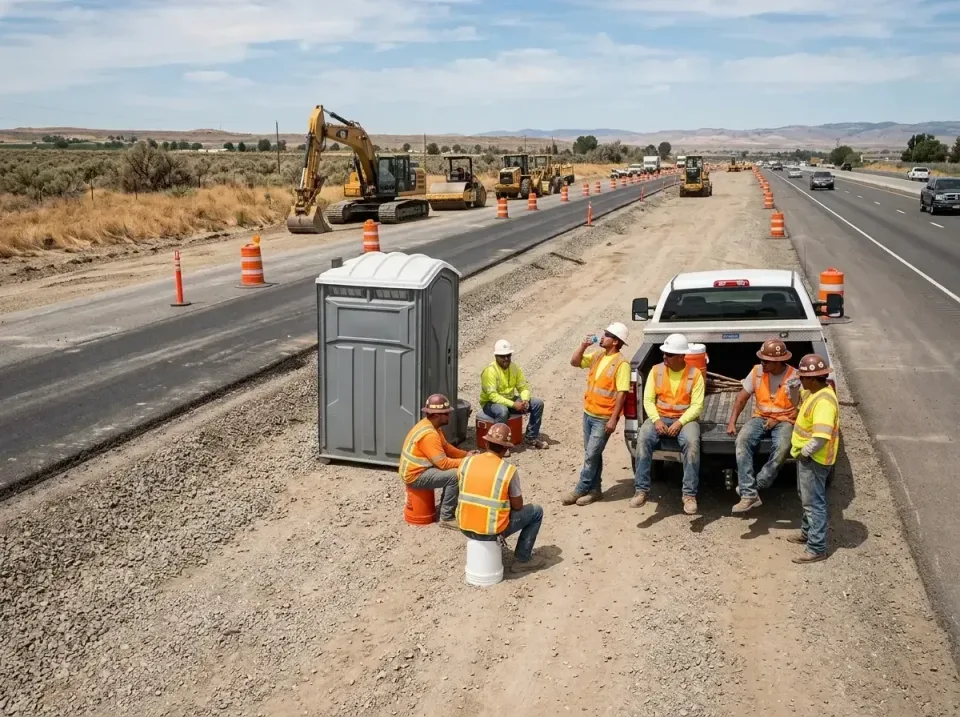 highway-road-construction-crew-007 — frequently asked questions, Porta Potty and Restroom Rentals in Medford, OR